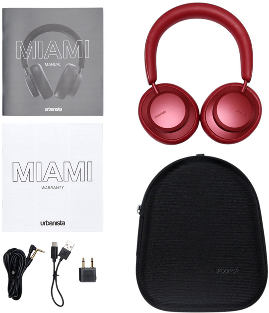 Słuchawki Urbanista Miami Hybrid ANC Ruby Red (7350088303849) - obraz 7