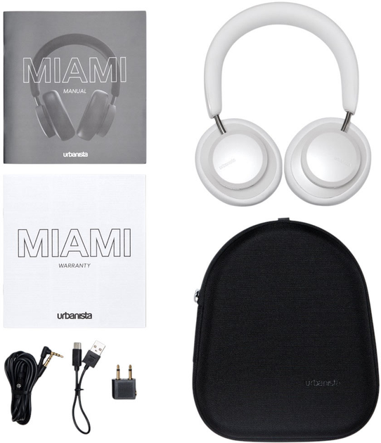 Навушники Urbanista Miami Hybrid ANC White Pearl (7350088303832) - зображення 7