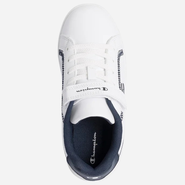 Buty sportowe dziecięce dla dziewczynki na rzepy Champion Alex B PS S32861-WW002 30 (12.5C US) Białe/Czarne (8058132521032) - obraz 4