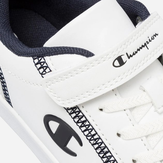 Buty sportowe młodzieżowe dziewczęce na rzepy Champion Alex B PS S32861-WW002 35 (3US) Białe/Czarne (8058132521094) - obraz 5
