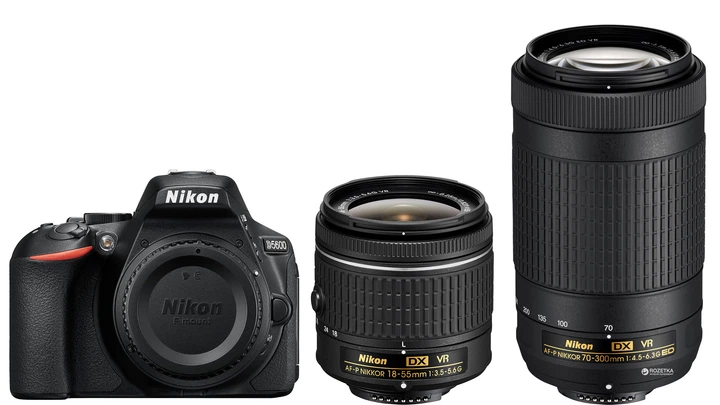 Фотоаппарат Nikon D5600 + AF-P 18-55mm VR + AF-P 70-300mm VR Black