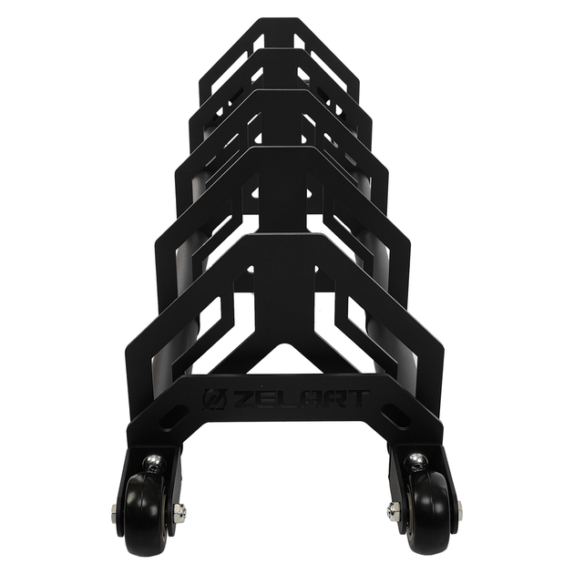 Стойка горизонтальная для бамперных блинов дисков передвижная Bumper Plate Rack MDbuddy TA-1691 - изображение 4