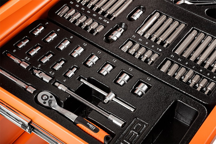 Шафа з інструментами NEO Tools 7 шухляд 129 предметів 84-222-9 (5907558426441) - зображення 3