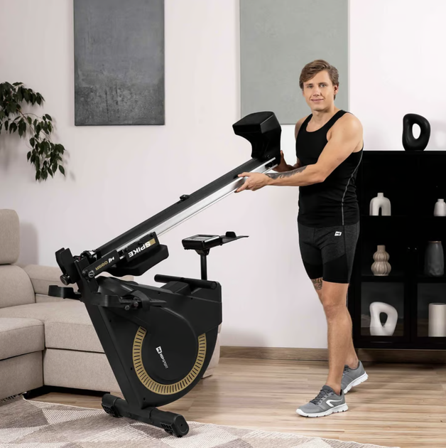 Гребний тренажер Hop-Sport HS-095R Spike золотий - зображення 7