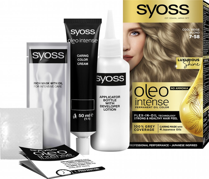 Фарба для волосся SYOSS Oleo Intense 7-58 Холодний русявий 115 мл (5201143731867) - зображення 5