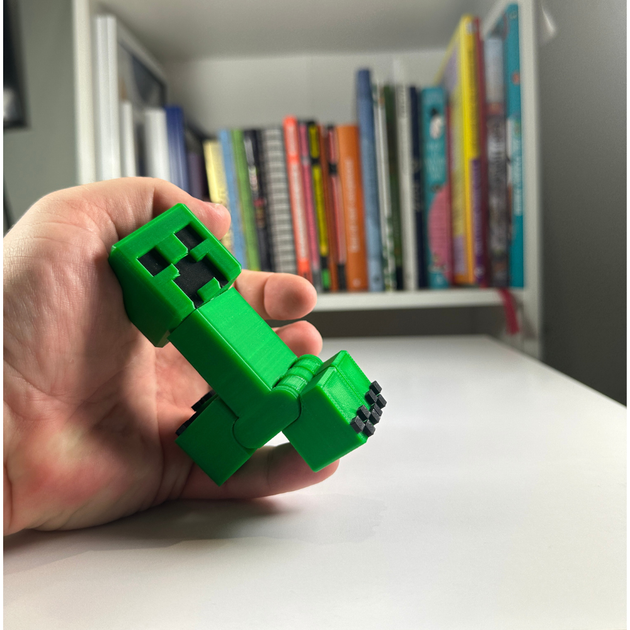 Фигурка Крипер Minecraft - 3D модель из PLA, подвижная, 10 см - изображение 3