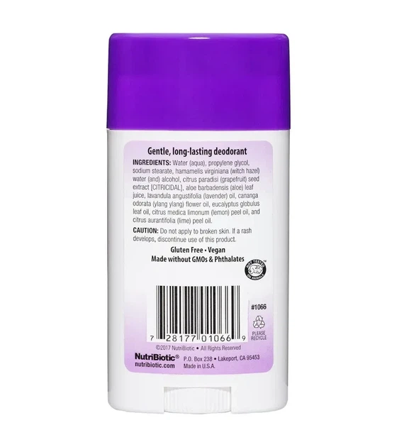 Дезодорант с лавандой Deodorant Lavender NutriBiotic 75 г - изображение 2