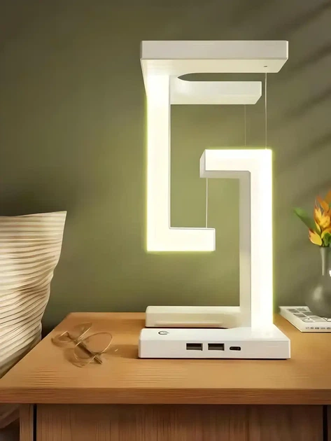 Настольная лампа SHS 2238 светодиодная с 2*USB и беспроводной зарядкой 10W - изображение 2