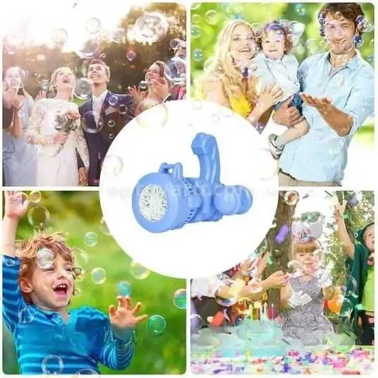 Детский пулемет генератор мыльных пузырей от батареек Bubble machine toy - Фото 2 Детский пулемет генератор мыльных пузырей от батареек Bubble machine toy - изображение 2
