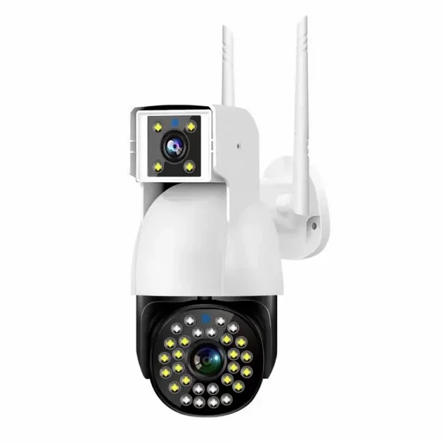 Беспроводная Камера DUAL CAMERA P12 WIFI IP 360/90 V380PRO 3+3.0mp Поворотная Уличная с Датчиком Движения - изображение 2