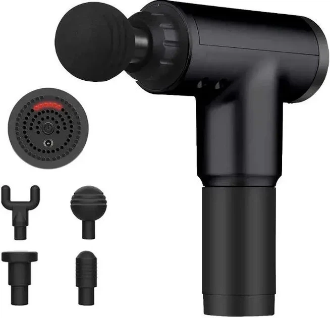 Портативный ручной массажер Fascial Gun KH-320 черный мышечный массажер 1200-3300 р/мин до 6 ч - Фото 3 Портативный ручной массажер Fascial Gun KH-320 черный мышечный массажер 1200-3300 р/мин до 6 ч - изображение 3