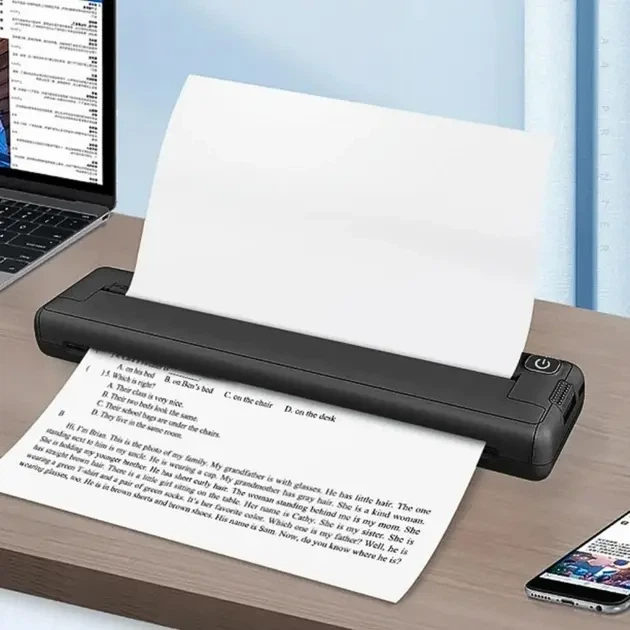 Портативный термопринтер M15 черный Bluetooth USB Type-C 210x297 мм A4 - изображение 6