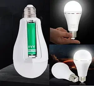 Аварийная светодиодная лампа 20W с аккумулятором на патрон лампочка Led аккумуляторная под цоколь - Фото 4 Аварийная светодиодная лампа 20W с аккумулятором на патрон лампочка Led аккумуляторная под цоколь - изображение 4