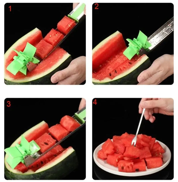Приспособления для нарезки арбуза и дыни SUNROZ Watermelon Slicer чем-слайсер Зеленый - Фото 4 Приспособления для нарезки арбуза и дыни SUNROZ Watermelon Slicer чем-слайсер Зеленый - изображение 4