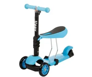 Самокат с сиденьем и родительской ручкой Best Scooter 3в1 Синий - изображение 2