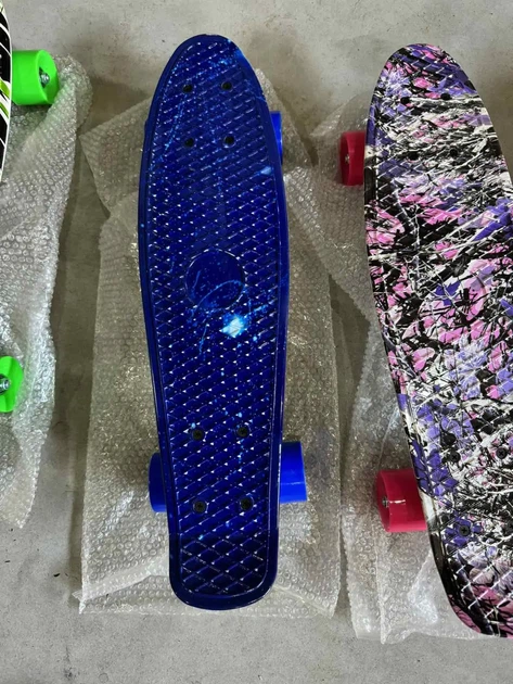 Пенни борд Penny Board Fish Skateboards 22" ABEC-7 с светящимися колесами, синий - Фото 10 Пенни борд Penny Board Fish Skateboards 22" ABEC-7 с светящимися колесами, синий - изображение 10