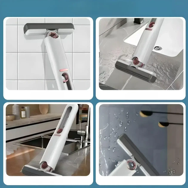 Портативная чудо мини швабра MINI MOP с автоотжимом, легкая, для уборки дома, авто - изображение 3