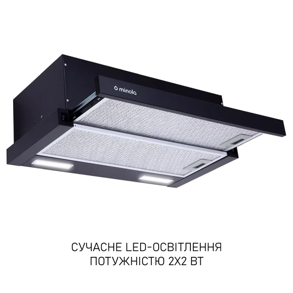 Вытяжка Minola htl 6615 bl 1000 led - Фото 3 Вытяжка Minola htl 6615 bl 1000 led - изображение 3