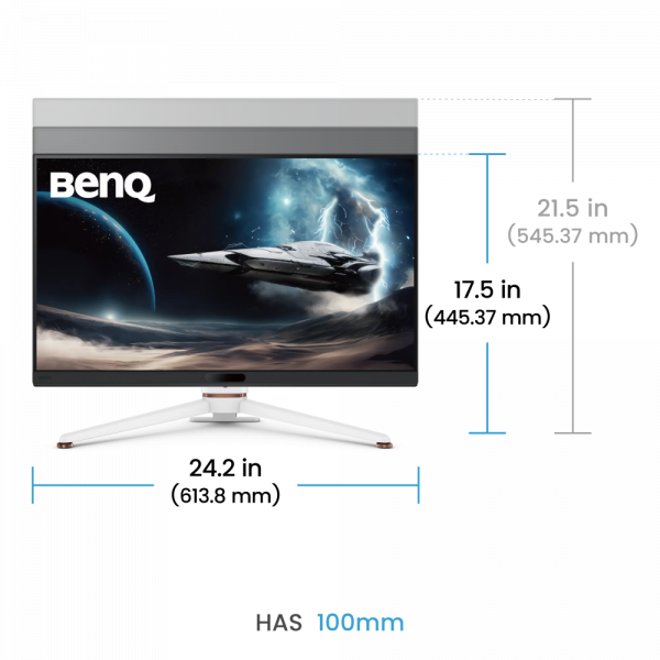 BENQ 27" 16:9 ips ігровий рк монітор, 1920x1080, 180 Гц, 1 мс (GtG), 95% p3, FreeSync, HDRi, 2xHDMI 2.0/ ex271q - зображення 7