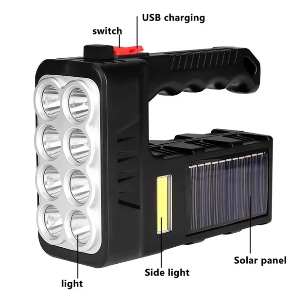 Портативний ліхтар на сонячній батареї BL-7702A Power Bank кемпінговий USB - зображення 3