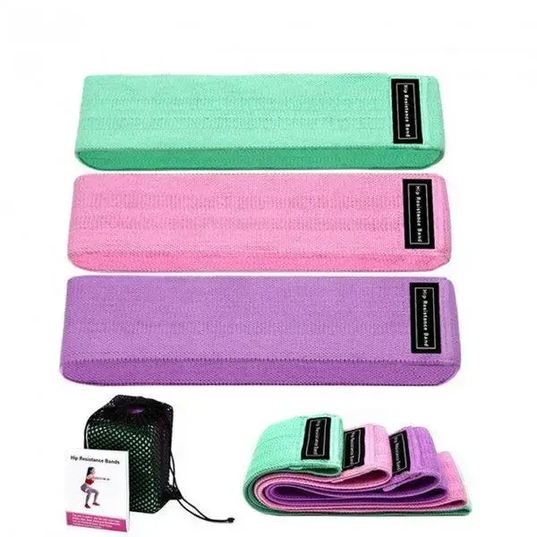 Набір тканинних фітнес гумок Luting Hip Resistance Bands 3 штуки - зображення 4