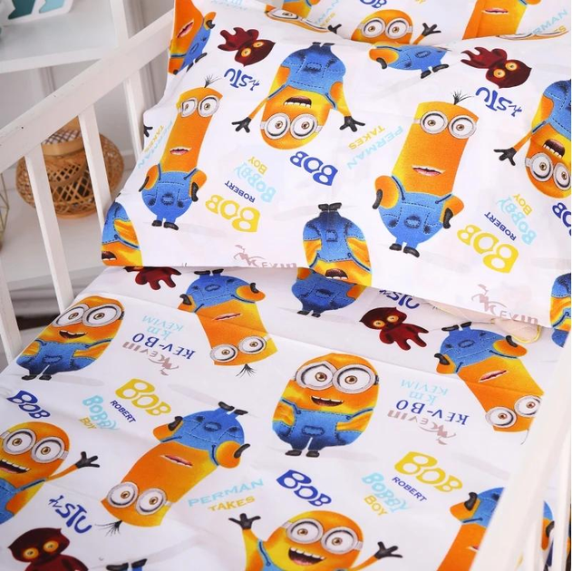 Простирадло MirSon полуторне 150x220 см Kids Time 20-0036 Minions бязь від Rozetka на платформі USKIDKA Акція на Простирадло MirSon полуторне 150x220 см Kids Time 20-0036 Minions бязь від Rozetka