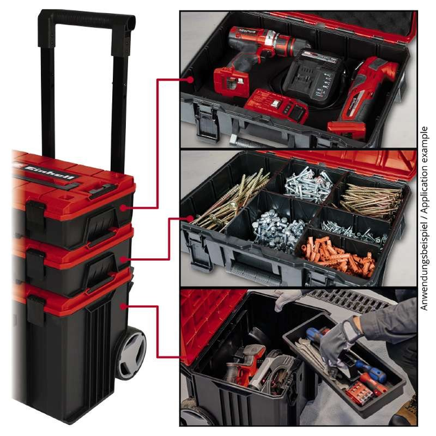 Пластиковый кейс Einhell E-Case Tower: нагрузка до 120 кг (4540015) - изображение 6