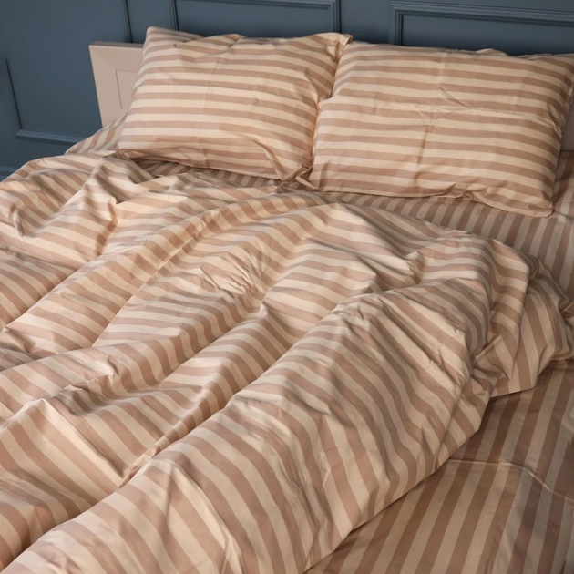 Підковдра MirSon Полуторна 143х210 см Бязь 17-0610 Stripe Light Brown від Rozetka на платформі USKIDKA Акція на Підковдра MirSon Полуторна 143х210 см Бязь 17-0610 Stripe Light Brown від Rozetka