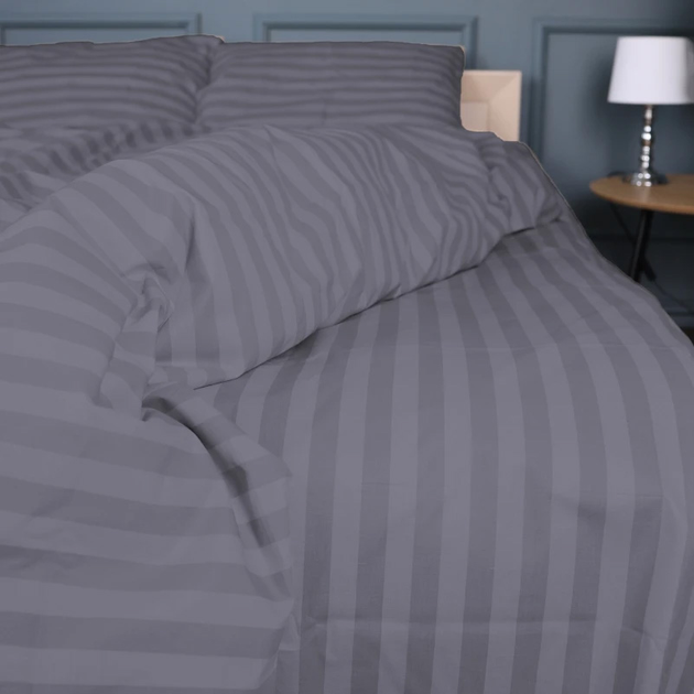 Простирадло на резинці MirSon Бязь 17-0601 Stripe Gray 200x200x25 см від Rozetka на платформі USKIDKA Акція на Простирадло на резинці MirSon Бязь 17-0601 Stripe Gray 200x200x25 см від Rozetka