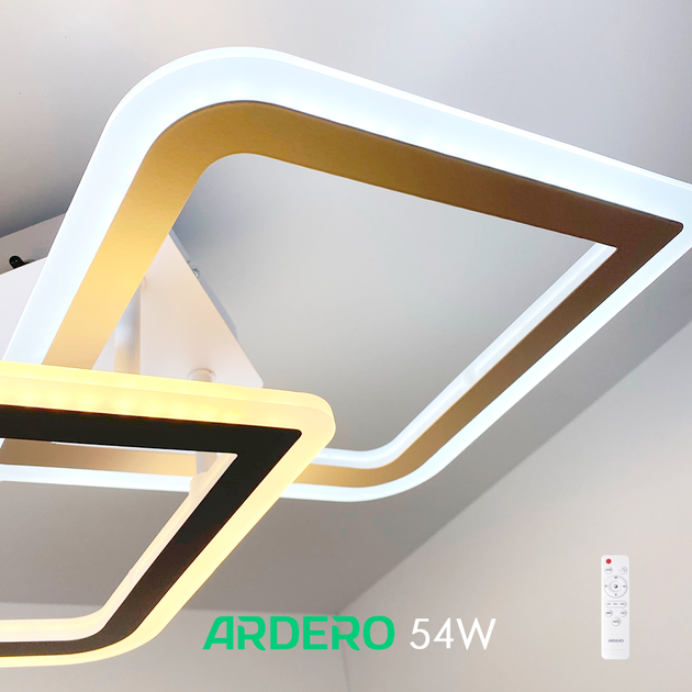 Люстра MADEIRA 54Вт AL6143 ARD біла Ardero 3000К-6500К 4320Lm LED стельова cвітлодіодна з пультом ДУ 600х260х120мм ромби - зображення 4
