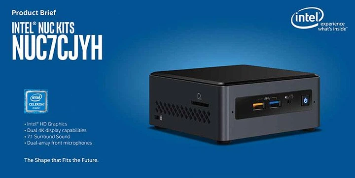 Intel NUC7JY ミニPC 本体 osなし Intel NUC7JY ミニPC 本体 osなし
