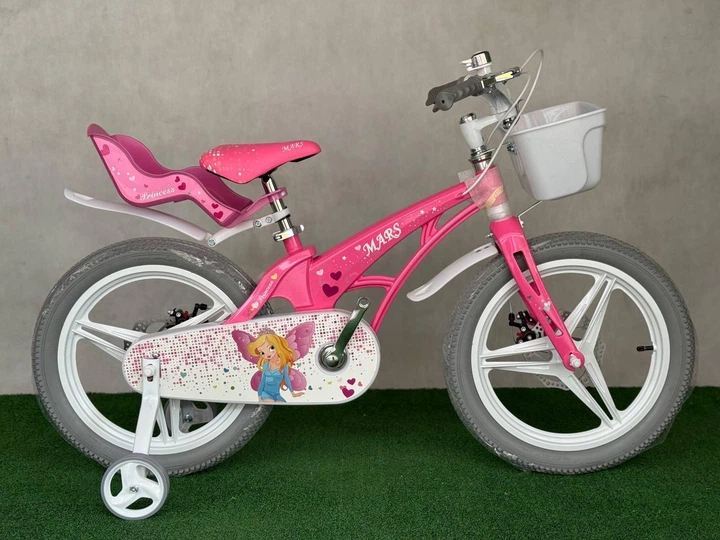 Велосипед Mars Princess 18” магниевая рама, кукловоз, корзинка