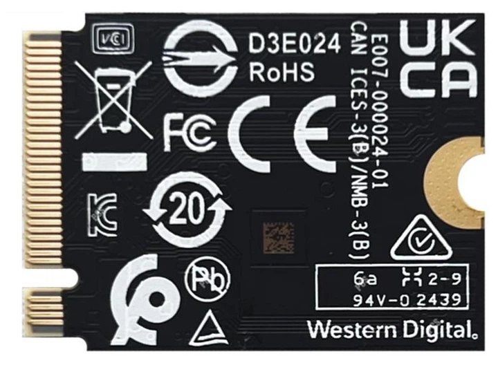 SSD Western Digital Black SN770M 1Tb M.2 2230 PCIe Gen4 x4 NVMe