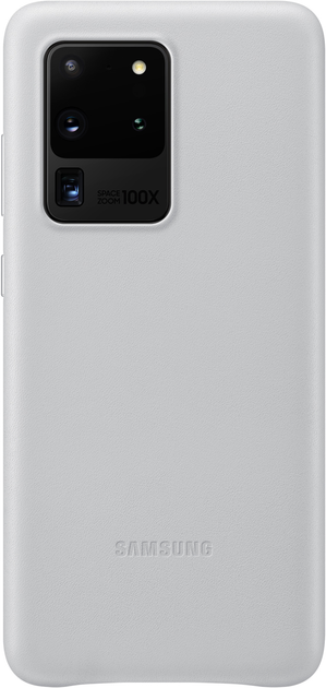 Панель Samsung Leather Cover для Galaxy S20 Ultra Light Grey (EF-VG988LSEGEU) - зображення 1