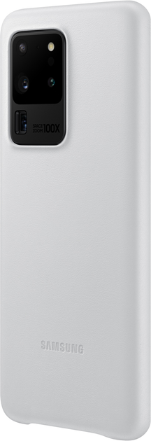 Панель Samsung Leather Cover для Galaxy S20 Ultra Light Grey (EF-VG988LSEGEU) - зображення 2