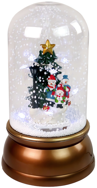 Kula śnieżna Lean Toys Bałwanki złota 18x32 cm (12644) (5905214976774) - obraz 2