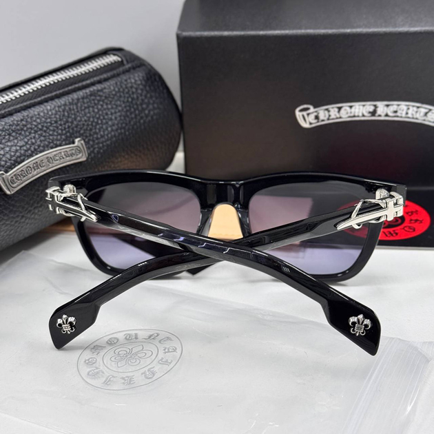 Мужские солнцезащитные очки Chrome Hearts 8251 black Lux