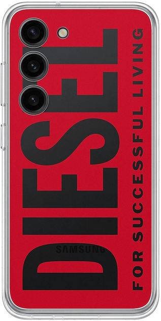 Etui Samsung Diesel Back Plate do Samsung Galaxy S23 Red-Black (GP-TOS911TLDRW) - obraz 1
