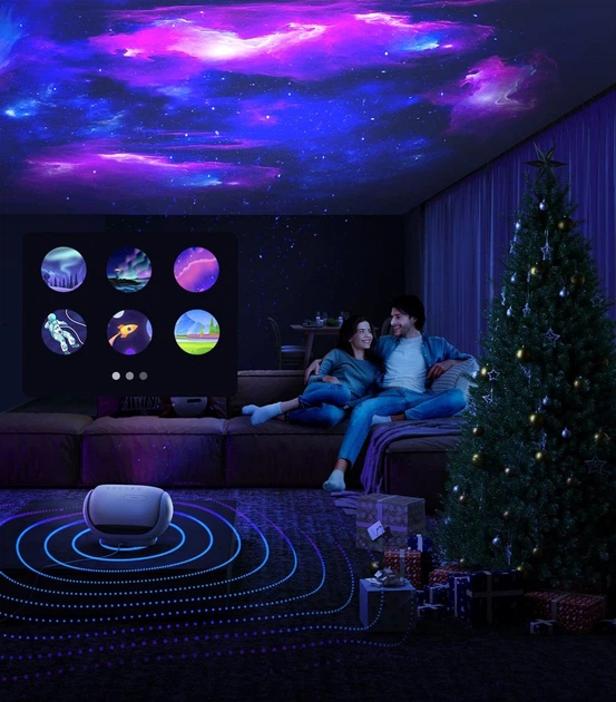 Зірковий проектор Govee H6092 Galaxy Star Projector, RGB, WI-FI/Bluetooth Білий (6974316997702) - зображення 5