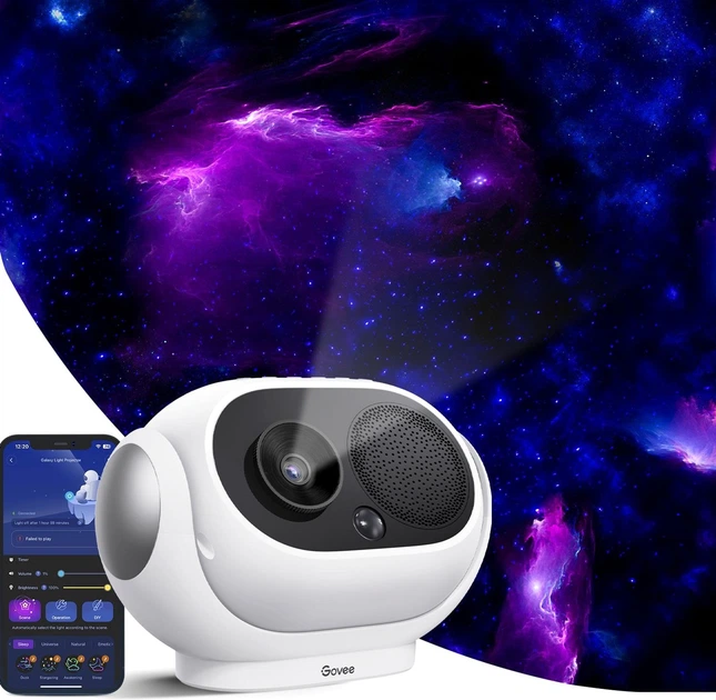 Зірковий проектор Govee H6092 Galaxy Star Projector, RGB, WI-FI/Bluetooth Білий (6974316997702) - зображення 7