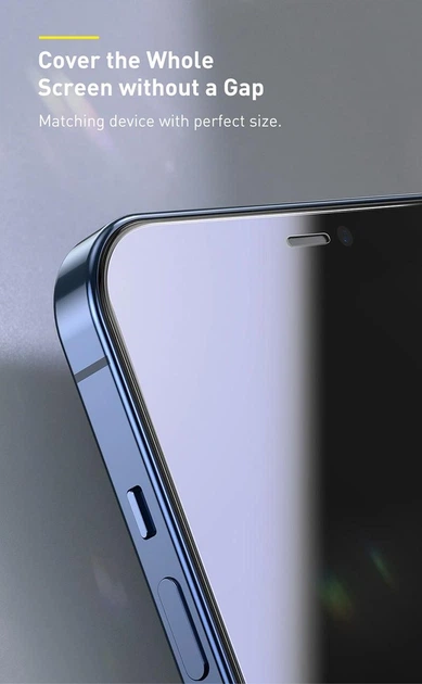 Защитное стекло для iPhone 12 Pro Max 6.7" Baseus Full-Glass Film (2 шт, набор для поклейки) - изображение 3