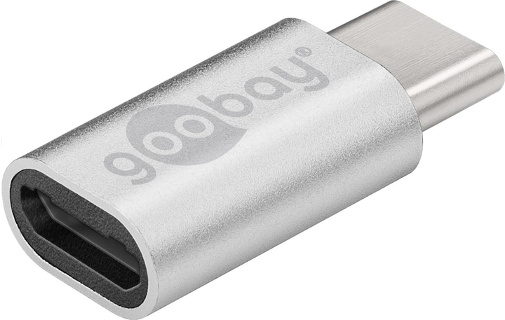 Adapter Goobay USB Type-C - Micro-USB Black (4040849566363) - obraz 1