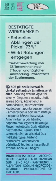 Антибактериальный точечный гель против прыщей, камедонов и сыпи на лице с салициловой кислотой и цинком Balea Anti-Pickel SOS-Gel Hautrein, 15 мл - изображение 4