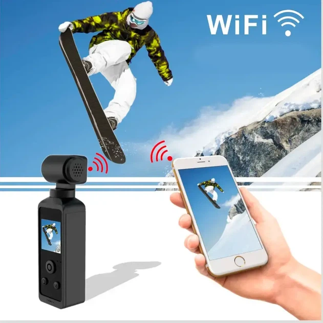 Кишенькова Екшн Камера 4K Ultra HD Wifi Міні Спортивна з поворотом на 270 ° - Фото 2 Кишенькова Екшн Камера 4K Ultra HD Wifi Міні Спортивна з поворотом на 270 ° - зображення 2