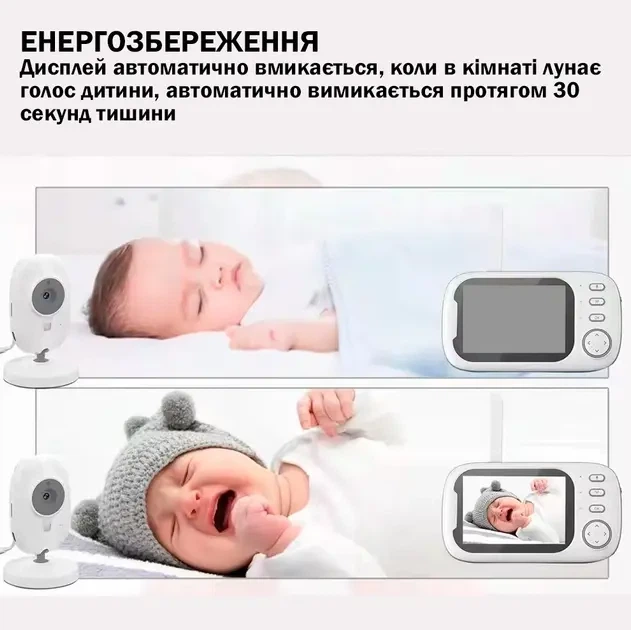 Видеоняня с дисплеем для мамы и детей для наблюдения камера и аудио связь ABM600 - изображение 6