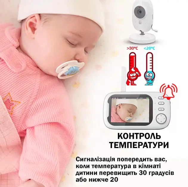Видеоняня с дисплеем для мамы и детей для наблюдения камера и аудио связь ABM600 - изображение 8