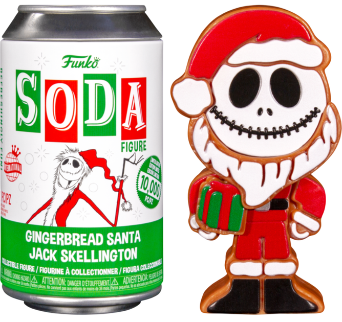 Фігурка-сюрприз Funko Soda Gingerbread Santa Jack Skellington 10.8 см (889698687614) - зображення 1