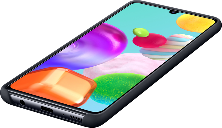 Панель Samsung Silicone Cover для Galaxy A41 Black (EF-PA415TBEGEU) - зображення 5