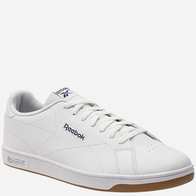 Sneakersy męskie Reebok Court Clean 100074368 42 (8UK) Białe z niebieskim (1200143033166) - obraz 2