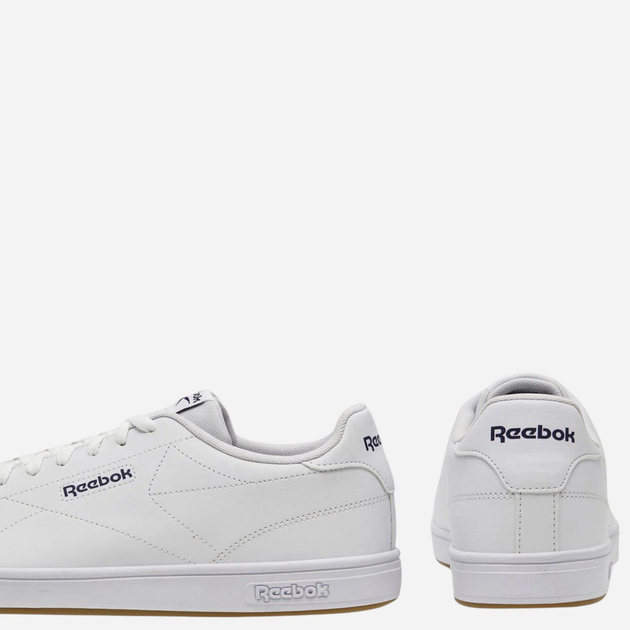 Чоловічі кеди низькі Reebok Court Clean 100074368 44.5 (10UK) Білі з синім (1200143033296) - зображення 3